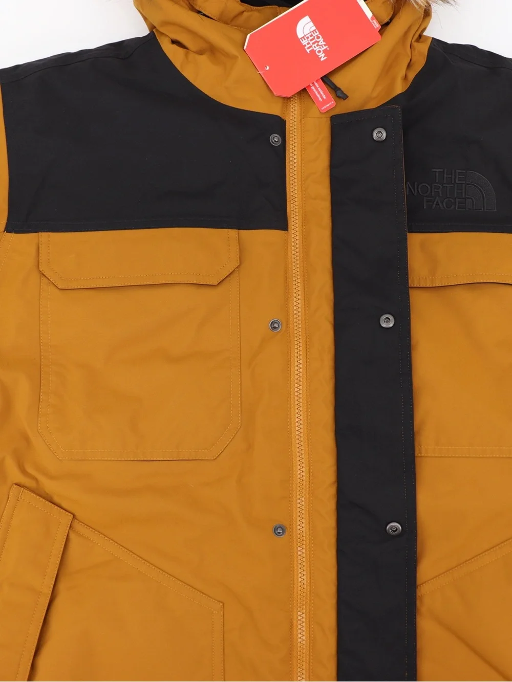 Brand New The North Face Men’s Gotham XL Hooded Down Jacket Timber Tan Black